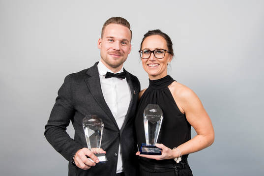 Kristoffer Karlsson, årets domare herr och Pernilla