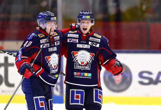 Linköpings Ken Andre Olimb och Kristian Näkyvä jublar