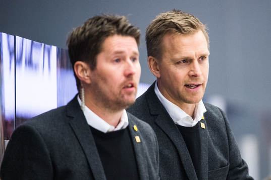 Skellefteås tränare Stefan Klockare och assisterande