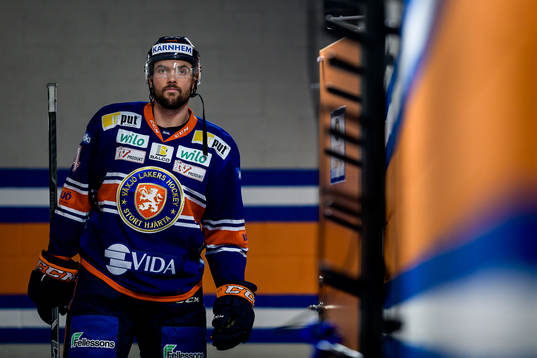 Växjös Noah Welch före uppvärmningen