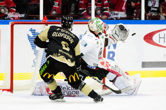 Malmö Redhawks Johan Olofsson missar avgörande straffen