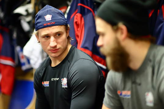Linköpings Jakob Lilja före ishockeymatchen i SHL mellan