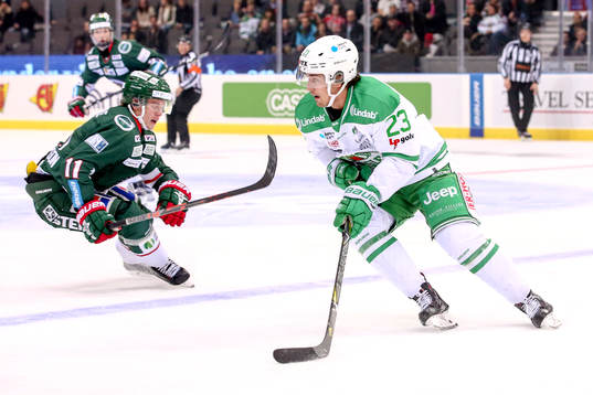 Rögles Daniel Sylwander  och Frölundas Victor Olofsson