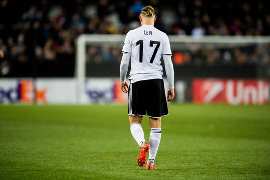 Jonathan Levi of Rosenborg looks dejected