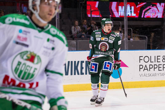 Frölundas Joel Mustonen jublar