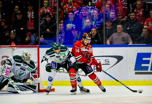 Färjestads Rasmus Asplund och Örebros Tom Wandell