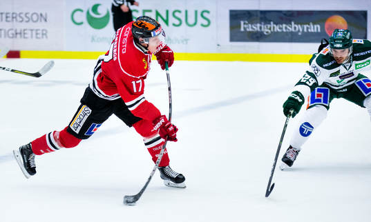 Örebros Daniel Viksten och Färjestads Martin Johansson
