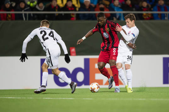 Östersunds Alhaji Gero mot Zorja Luhansks Dmytro