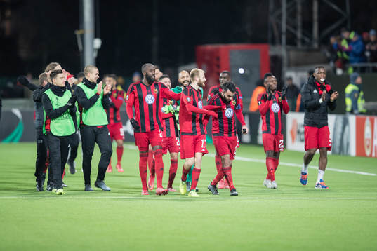 Östersunds spelare jublar