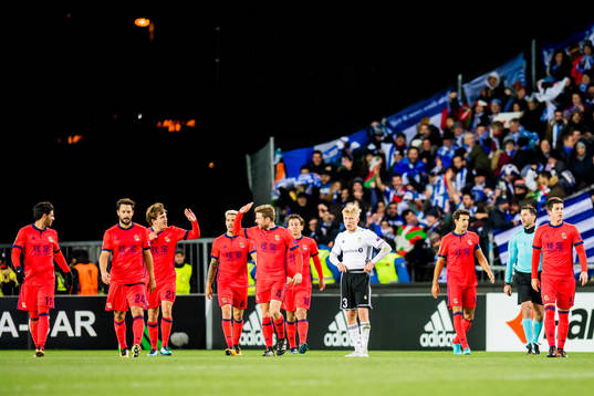 Birger Meling of Rosenborg looks dejected