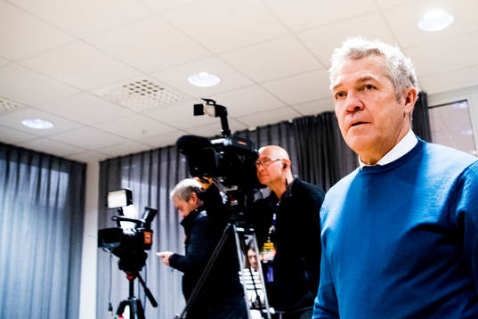 Kåre Ingebrigtsen, head coach of Rosenborg, arrives at a