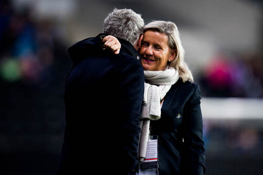 Kåre Ingebrigtsen, head coach of Rosenborg, and Tove Moe