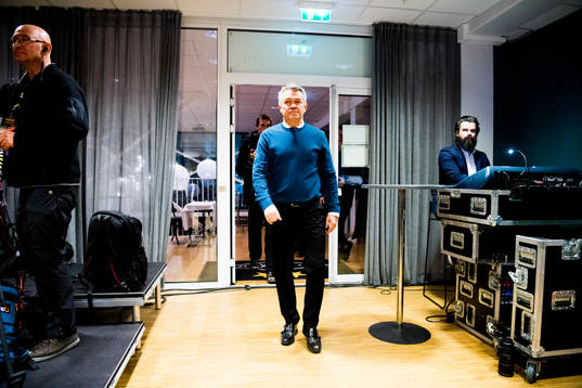 Kåre Ingebrigtsen, head coach of Rosenborg, arrives at a