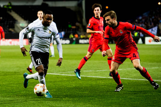 Samuel Adegbenro of Rosenborg and Asier Illarramendi of