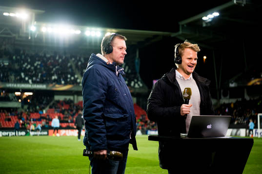 Kjetil Rekdal, pundit, and Jonas Bergh-Johnsen, tv reporter