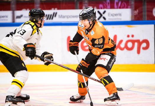 Brynäs Lucas Carlsson  och Karlskronas Filip Cruseman