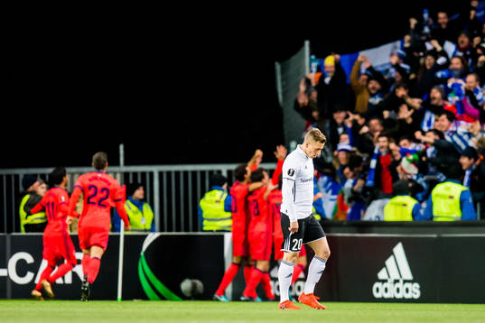 Alex Gersbach of Rosenborg looks dejected