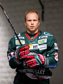 Frölundas Ryan Lasch innan ishockeymatchen i SHL mellan