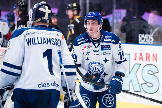 Leksands målvakt Tex Williamsson och Tobias Forsberg