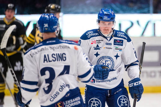 Leksands Olle Alsing och Johan Porsberger jublar
