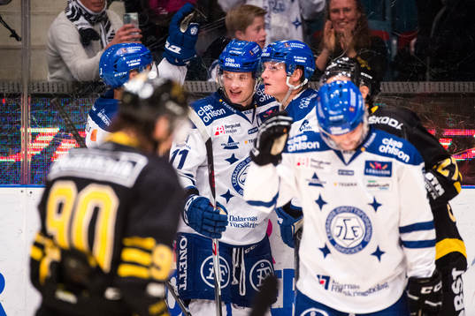 Leksands Martin Karlsson och Anton Karlsson jublar