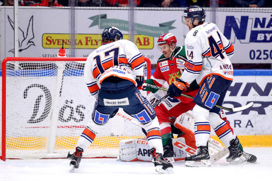 Moras Tomas Skogs och Växjös Jonas Röndbjerg, Peter