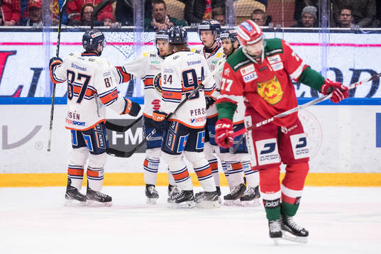 Växjös Robert Rosén Brendan Shinnimin Joel Persson jublar