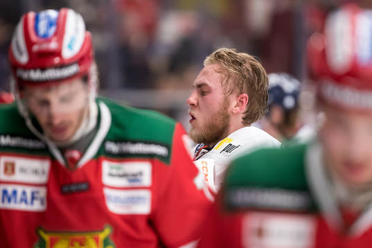 Växjös målvakt Viktor Andrén  i ishockeymatchen i SHL