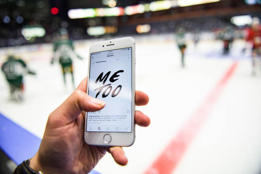 Metoo på en mobiltelefon