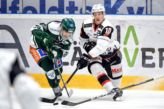 Färjestads Niklas Fogström och Malmö Redhawks Robin