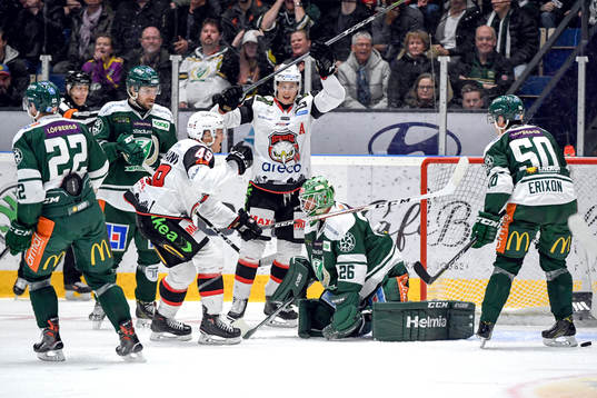 Malmö Redhawks Rhett Rakhshani jublar