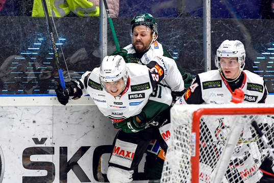 Malmö Redhawks Christoffer Forsberg och Färjestads Dick