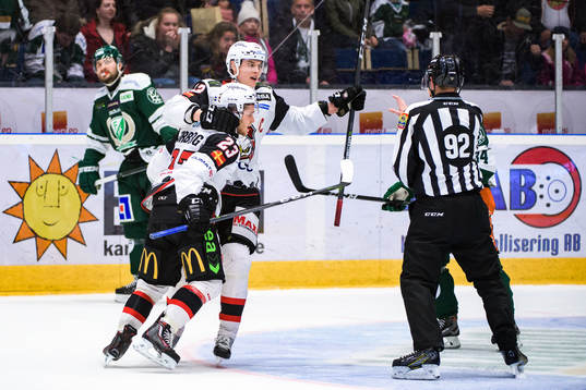 Malmö Redhawks Christoffer Forsberg och Fredrik Händemark