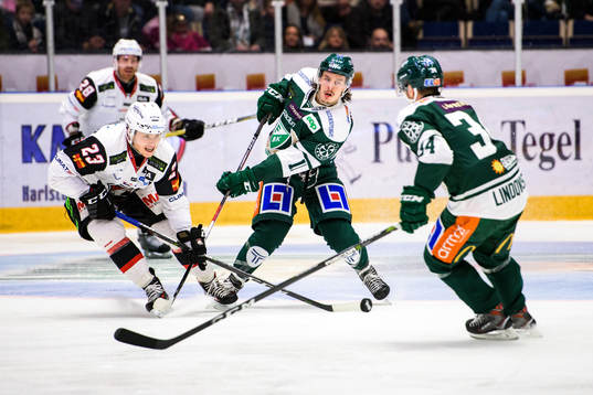 Malmö Redhawks Christoffer Forsberg och Färjestads Joakim