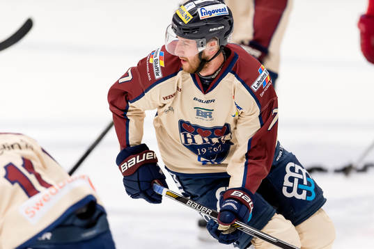Halmstads Joakim Persson före ishockeymatchen i