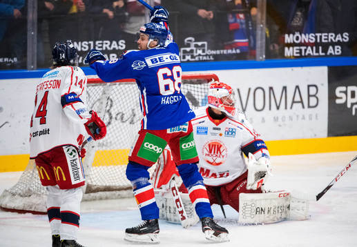 Oskarshamns Joakim Hagelin jublar