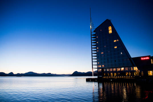 General view of Scandic Seilet hotel close to Aker stadion