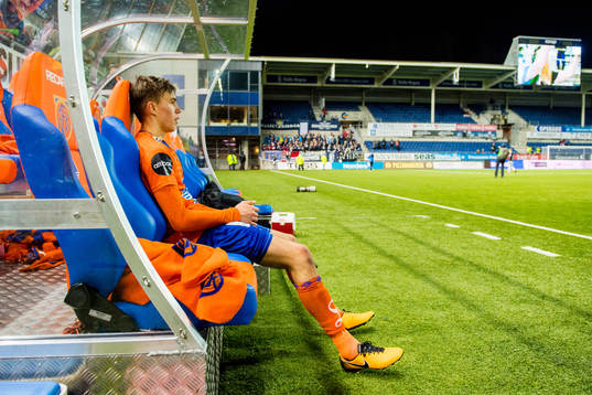 Daniel Gretarsson of Aalesund looks dejected being relegated