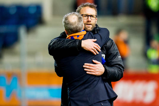 Trond Fredriksen, head coach of Aalesund, and Geir S. Vik,