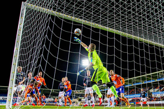 Goalkeeper Espen Bugge Pettersen of Strømsgodset makes a