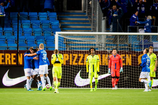 Björn Bergmann Sigurdarson of Molde celebrates with his