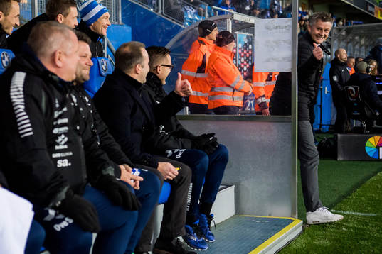 Geir Bakke, head coach of Sarpsborg 08, and Ole Gunnar