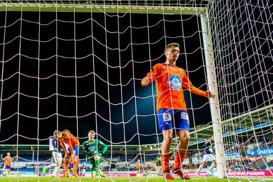 Vebjørn Hoff of Aalesund looks dejected