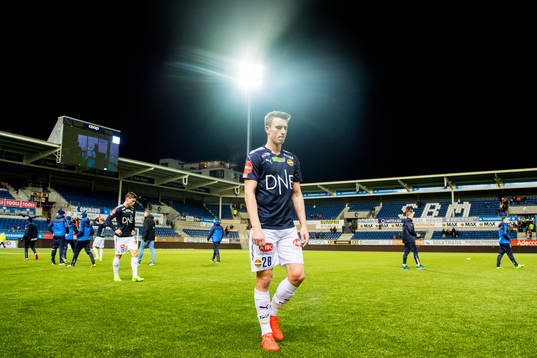 Marius Høibråten of Strømsgodset looks dejected missing