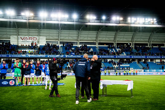 Ole Gunnar Solskjær, manager of Molde, is awarded a silver