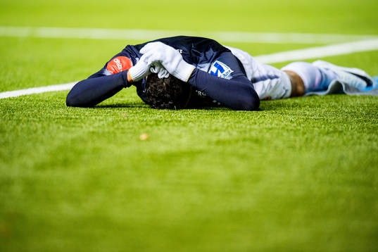 Bassel Jradi of Strømsgodset looks dejected