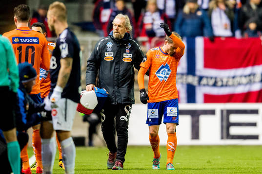 Bjørn Helge Riise of Aalesund looks dejected