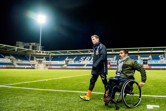 Bjørn Helge Riise of Aalesund looks dejected being