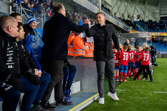 Geir Bakke, head coach of Sarpsborg 08, and Ole Gunnar