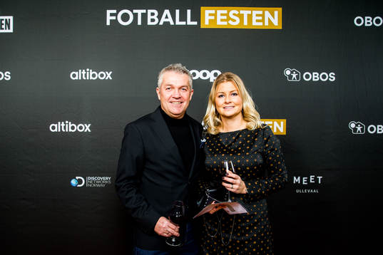 Kåre Ingebrigtsen, head coach of Rosenborg, and his wife